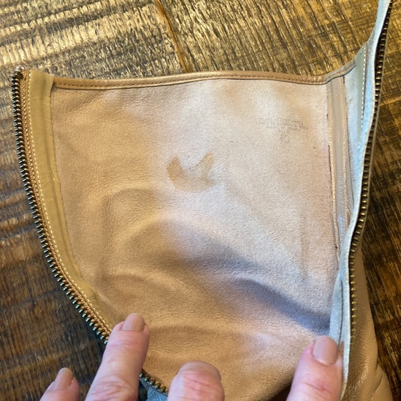 Leon Max Ellis peep toe tan leather wedge bootie - Picture 11 of 15